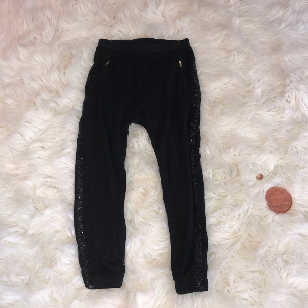 Black Sweatpants with Sparkles on the side